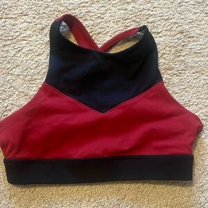Born Primitive Women Size M Sports Bra Red/Black, gently worn